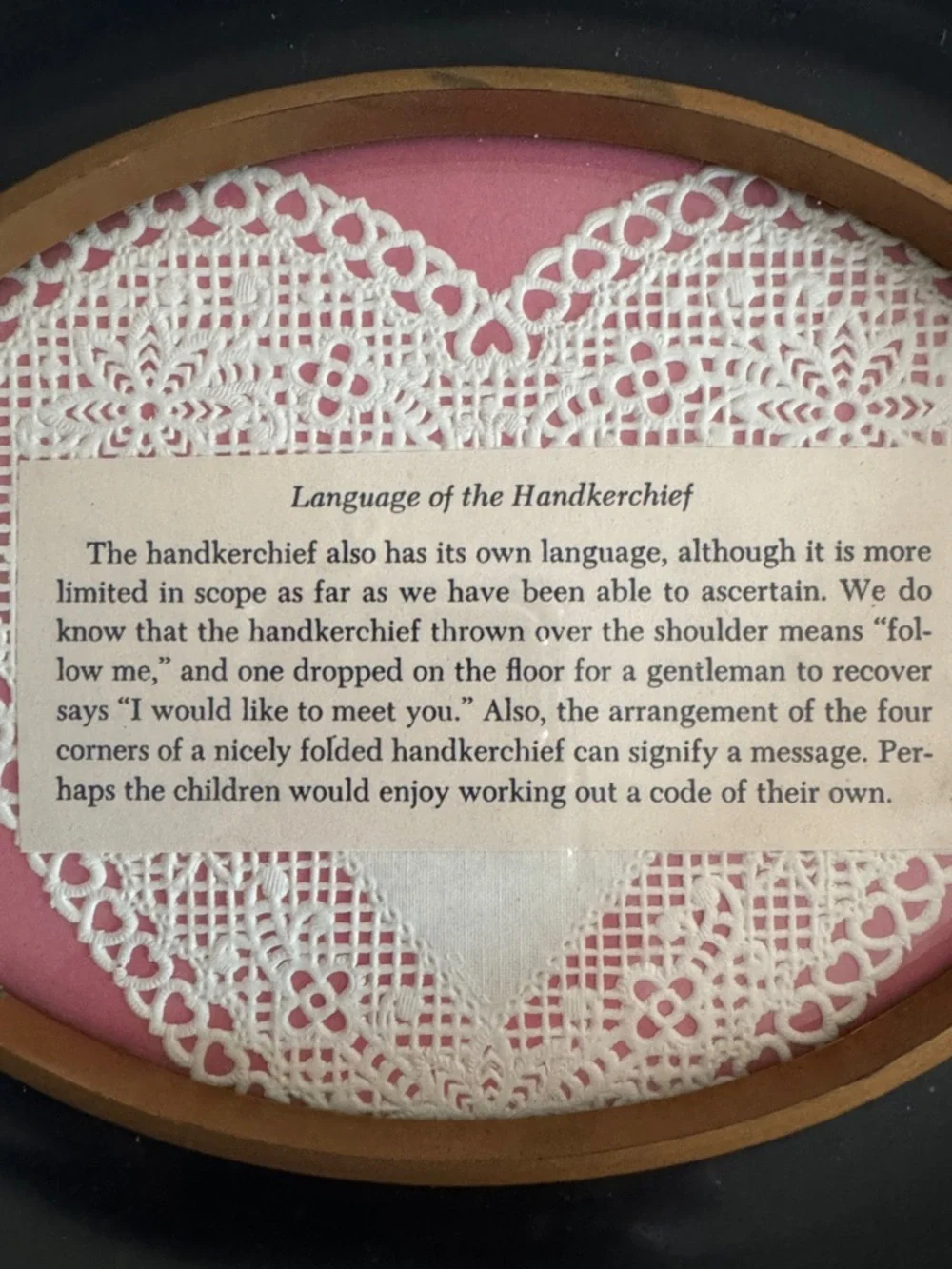 Framed Heart Lace Art Wall Accent in Pink and Black